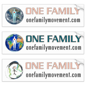 ofm-one family-movement-world-peace-bumper-stickers